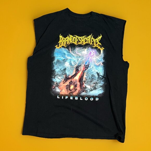 Brand of Sacrifice Lifeblood Band T Shirt Deathcore Metal Short Sleeve Crewneck - Picture 1 of 4